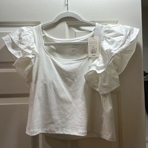 A New Day Double Flutter Top